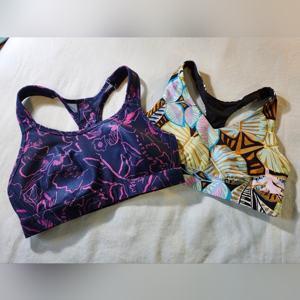 Avia & Tek Gear Lot Of 2 Stylish Women's Sports Bras - Multicolor Sz M